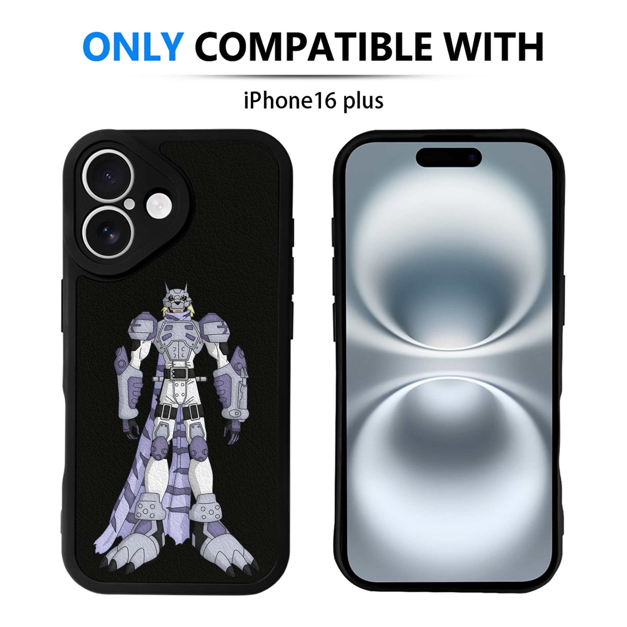 （画像用） Digimon デジタルモンスター/デジモン 【iPhone 16シリーズ対応】シリコンスマホケース（レザー調） 材質：シリコン